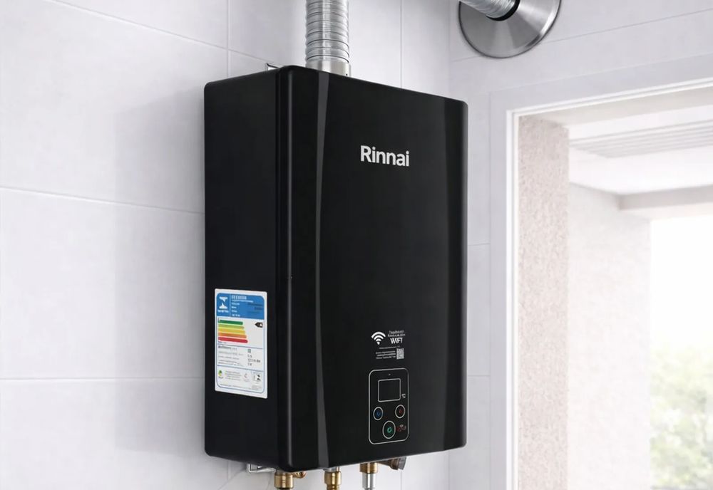 Aquecedor a gás instalado